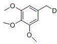 Chemical structure of 1,2,3-Trimethoxy-5-(methyl-d)benzene showing high yield deuteration example