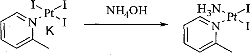 Step 2 and 3 reaction scheme: Conversion of triiodo intermediate to Picoplatin via ammonolysis and silver-mediated halide exchange
