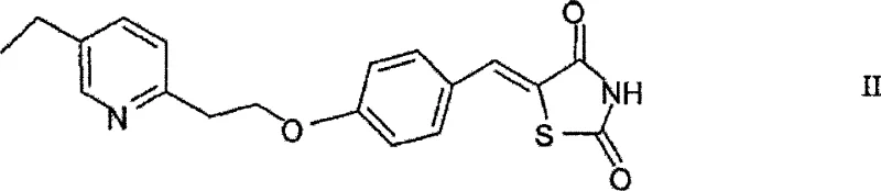 Chemical structure of Pioglitazone precursor showing the exocyclic double bond at the 5-position of the thiazolidinedione moiety targeted for reduction