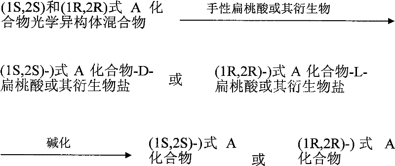 Flow process 2 illustrating the simplified chiral resolution via diastereomeric salt formation