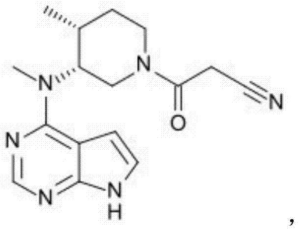 Chemical structure of Tofacitinib, the final drug product