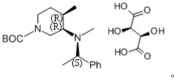 Structure of the (3R,4R)-piperidine-L-tartrate salt intermediate