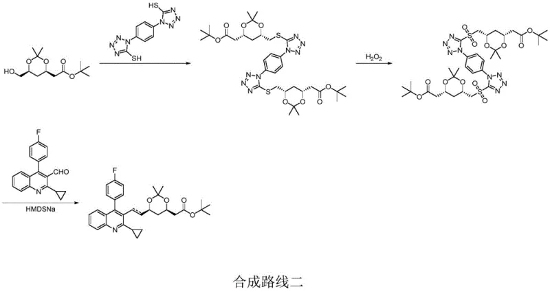 Alternative Mitsunobu synthetic route highlighting harsh conditions and sulfone intermediates