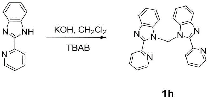 Synthesis of ligand intermediate 1h via phase transfer catalysis