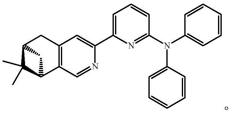 Chemical structure of the AIE-active mechanochromic platinum complex ligand precursor showing the pinene and bipyridine moieties