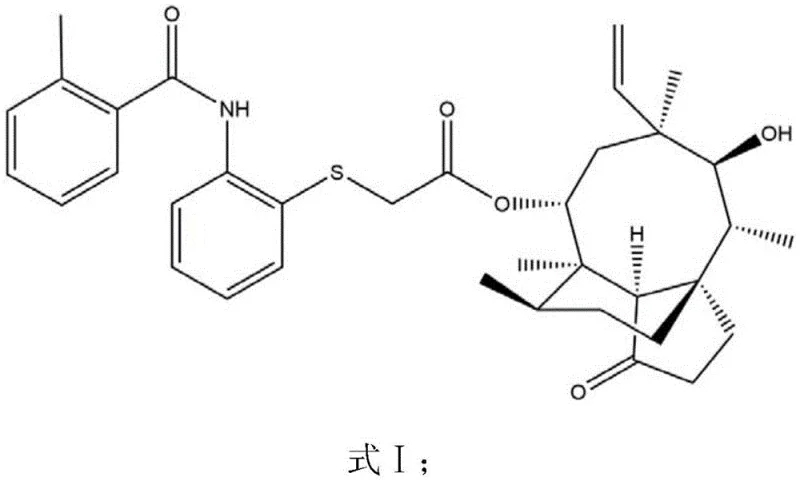 Chemical Structure of Novel Pleuromutilin Compound Formula I