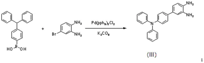 Suzuki coupling reaction scheme for synthesizing the diamine intermediate