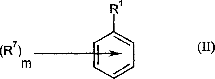Formula II representing the aromatic starting material substrate