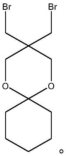 Chemical structure of the key intermediate 5,5-bis(bromomethyl)-1,5-dioxa-spiro[5,5]undecane