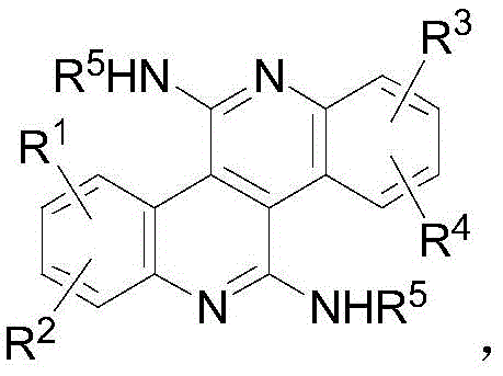 General structural formula of polysubstituted bisquinoline compounds showing variable R groups for functional diversity