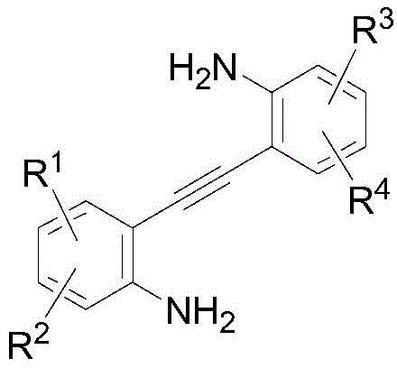 General reaction scheme showing the Pd-catalyzed cyclization of ortho-amino alkynes with isonitriles