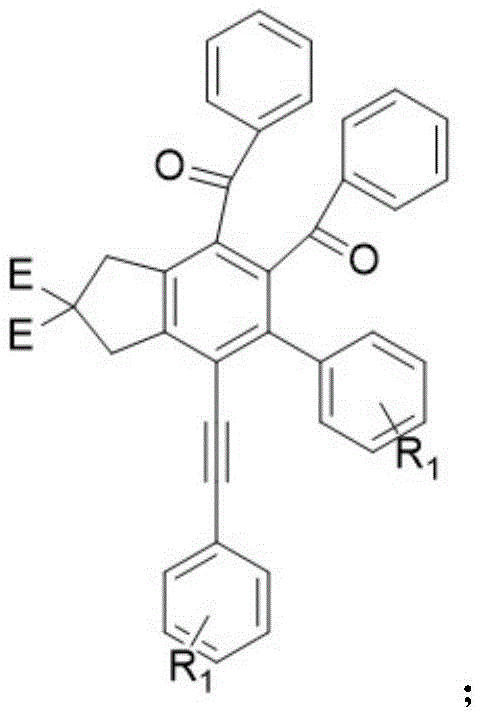 General structural formula of the novel polysubstituted dibenzoylbenzene derivatives showing variable R groups