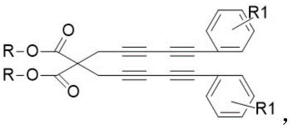 Chemical structure of the key tetrayne precursor utilized in the thermal cyclization