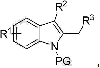 General reaction scheme for polysubstituted indole synthesis using Pd-In catalysis