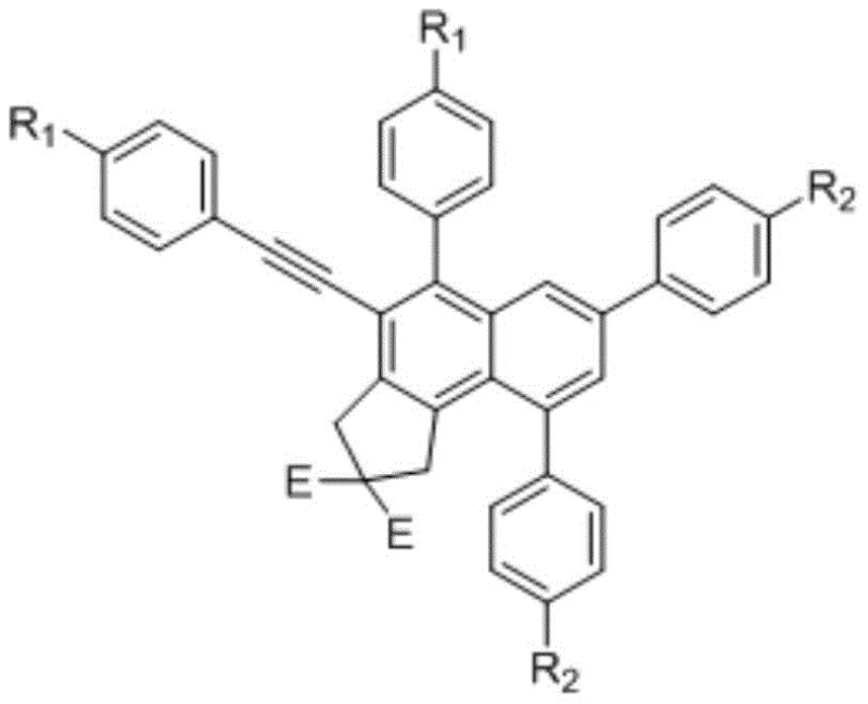 General structural formula of the polysubstituted naphthalene derivative showing variable R groups for customization