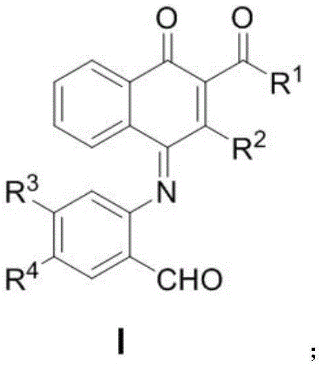 General chemical structure of polysubstituted naphthoquinone derivatives showing variable R groups