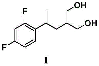 Chemical structure of 2-[2-(2,4-difluorophenyl)-2-propen-1-yl]-1,3-propanediol (Compound I)