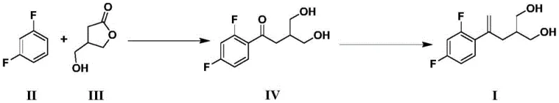 Novel synthetic route via acylation and methylenation to form Compound I