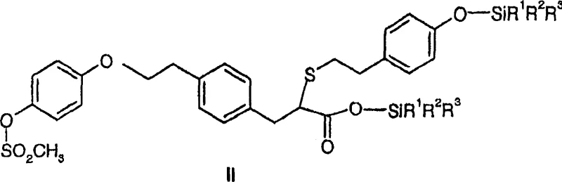 Structure of Formula II silyl ester intermediate formed during the racemization process