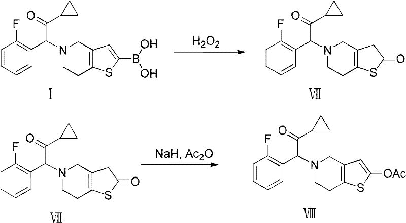 Final conversion of Prasugrel intermediate to API via oxidation and acetylation