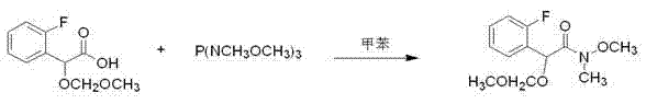 Formation of Weinreb amide intermediate from protected acetic acid