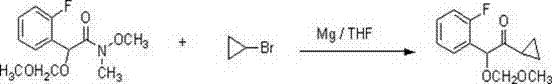 Grignard reaction of Weinreb amide with cyclopropylmagnesium bromide