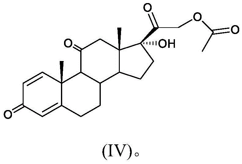 Chemical oxidation of Compound III to Prednisone Acetate (IV) using Jones reagent