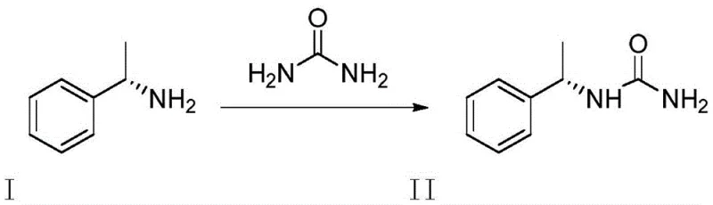Direct solvent-free synthesis reaction of Phenylethylamine and Urea to Compound II