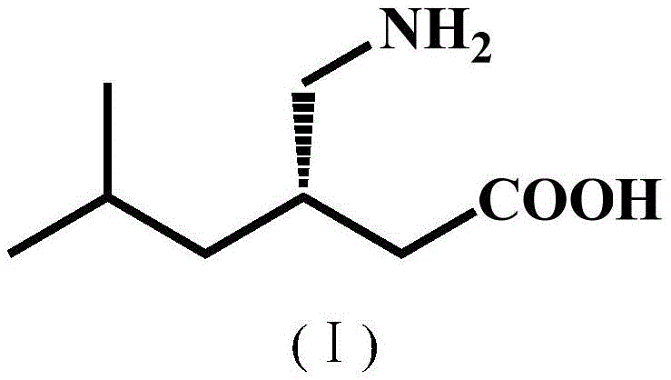Chemical structure of Pregabalin (Formula I), the final API target synthesized from the chiral intermediate