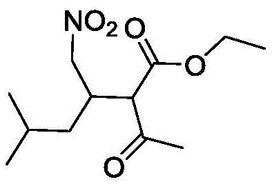 Chemical structure of Ethyl 2-Acetyl-3-Nitromethylene-5-Methyl-Hexanoate, a key Pregabalin intermediate