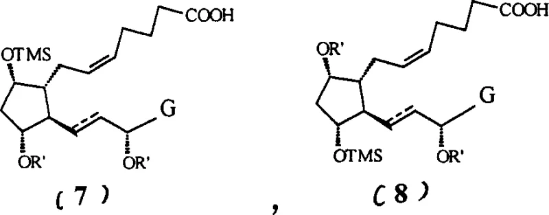 Second silylation step converting compound 5/6 to 7/8