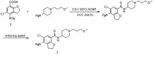 Novel synthetic route using stable nitro-acid precursor followed by efficient reduction