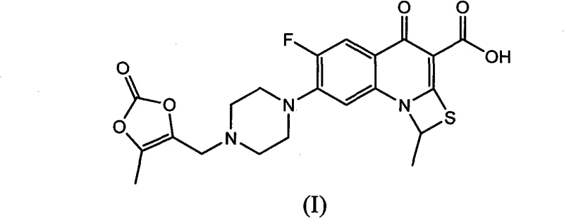Chemical structure of Prulifloxacin (Formula I) showing the thiazinoquinoline core