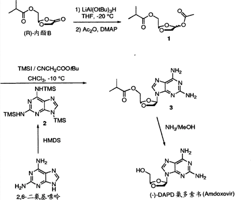 Scheme 1 showing the overall preparation of DAPD using cyanoacetic acid tert-butyl ester as an additive