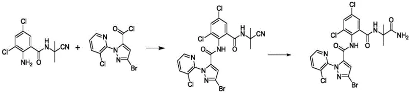 Specific example reaction scheme demonstrating high yield synthesis of Compound 5