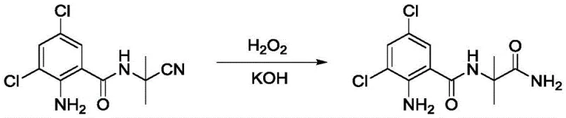 Comparative example reaction scheme showing inefficient oxidative synthesis