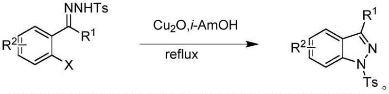 Conventional copper-catalyzed synthesis of pyrazole compounds requiring reflux and metal catalysts