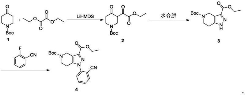 Mechanism of pyrazole ring formation via hydrazine condensation
