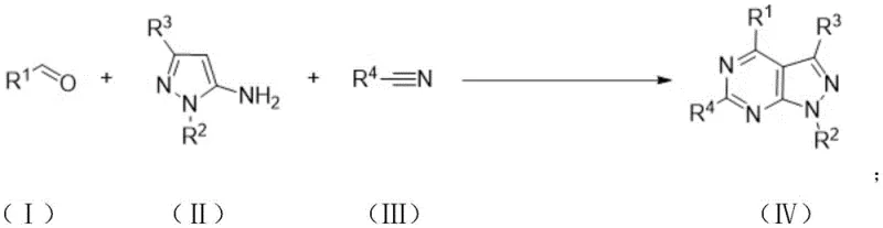 General reaction scheme for iodine-catalyzed synthesis of pyrazolopyrimidine derivatives