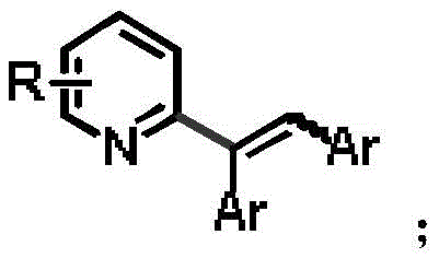 General structural formula of alkenylated pyridine compounds showing variable R and Ar groups