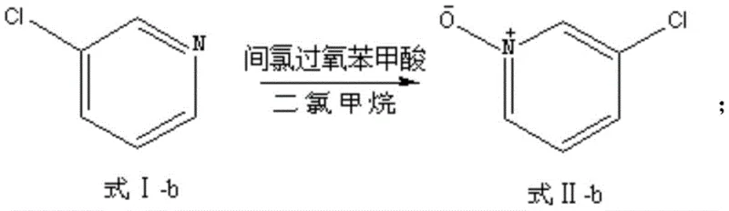 Reaction scheme illustrating the oxidation of 3-chloropyridine to 3-chloropyridine-N-oxide