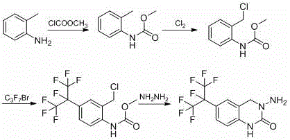 Novel synthetic route featuring delayed addition of perfluoro reagent and high vacuum purification