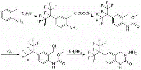 Conventional synthetic route using o-toluidine showing low yield and toxic reagents