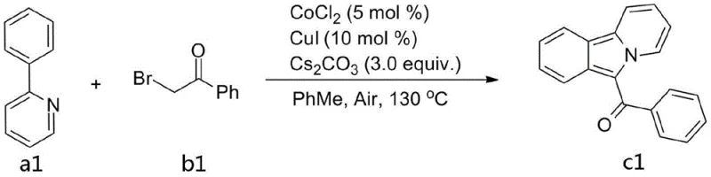 Specific reaction conditions for Example 1 synthesis showing 81% yield