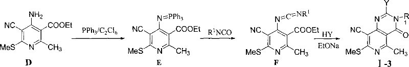 Synthetic route for Formula I-3 compounds via phosphinimine intermediate and isocyanate reaction