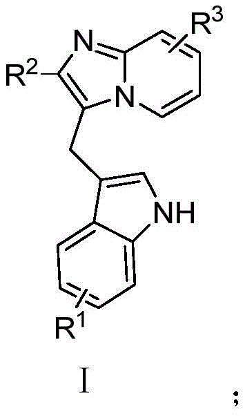 General chemical structure of pyridoimidazole derivatives showing variable substituents R1, R2, and R3