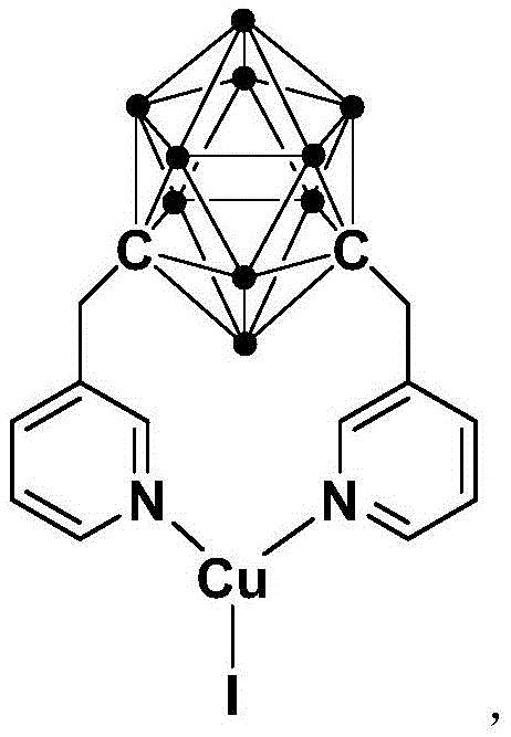 Structure of N,N-coordinated cuprous complex containing meta-carborane ligand