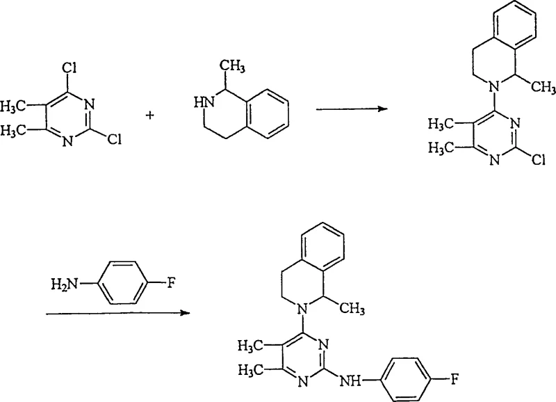 Conventional synthesis route showing dual reactive sites leading to by-products
