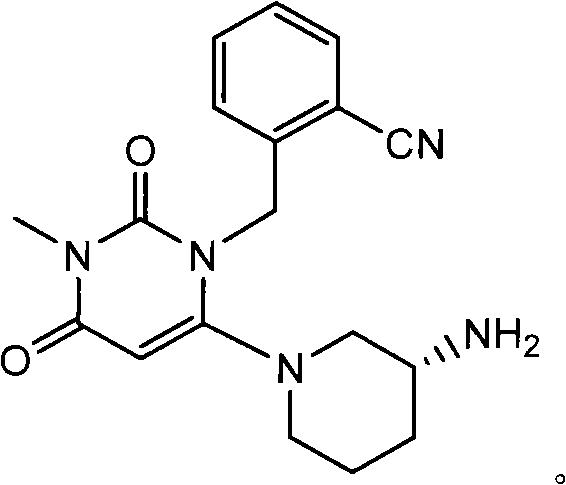Chemical structure of the target DPP-IV inhibitor molecule