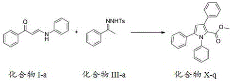 Reaction scheme showing alternative synthesis route using compound I-a and compound III-a to form compound X-q